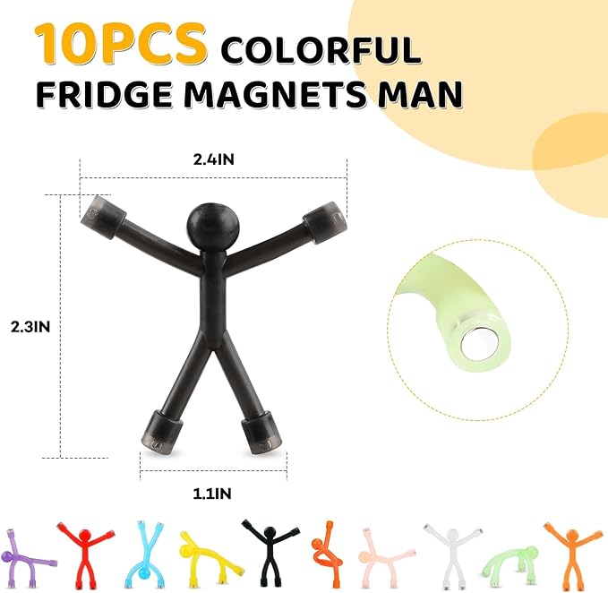 TRYMAG Men Fridge Magnets, 30 Pcs Cute Magnets Fridge for Adults, Funny Humanoid Magnetic Toys for Fridge, Mini Humanoid Colorful Magnetic People for Locker, Kids, School Decoration