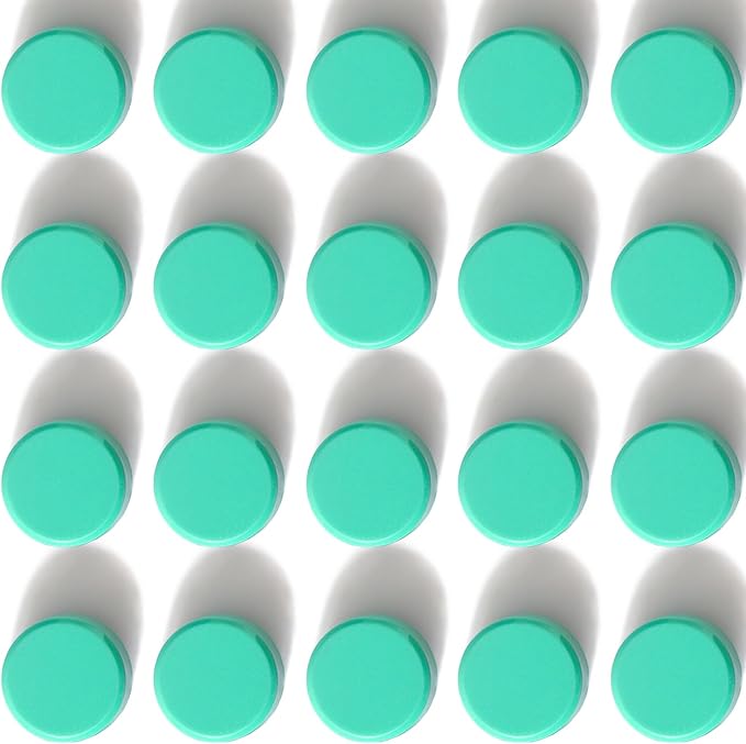 Green Fridge Magnets, 20PCS Strong Refrigerator Magnets, Small Round Magnets for Whiteboard, Heavy Duty Mini Magnet for Fridge, Kitchen, Office, Locker, School, Cute Magnet Decor Accessories