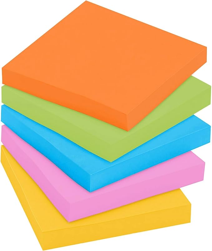 Post-it Super Sticky Notes, 3 x 3 in | Energy Boost Collection | For Organization | 24 Pads, Pack of 8