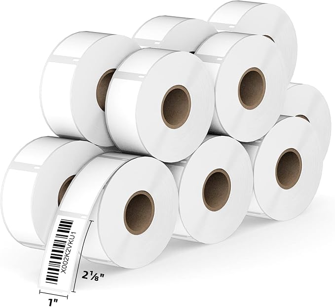 Compatible Direct Thermal Labels Replacement for Dymo 30336 (1" x 2-1/8") 12 Rolls Return Address & Barcode Labels - Use with Labelwriter 450, 450 Turbo, 4XL Printers - 500 Labels/Roll