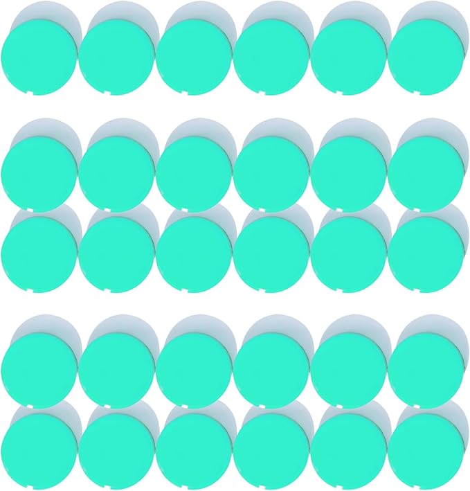 Mini Whiteboard Fridge Magnets, 30 Pack Round Magnets - Heavy Duty, Cute & Colorful for Fridge, Locker, Office, Classroom, Kitchen - Green