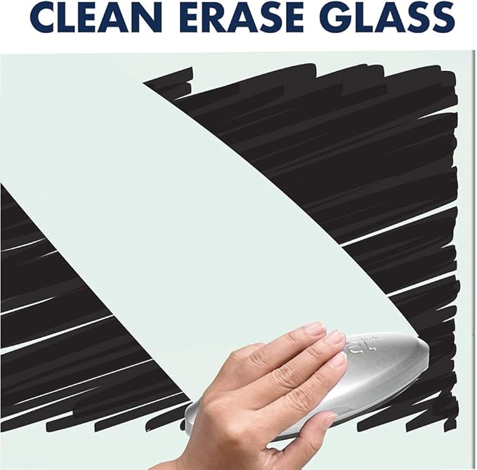 Quartet Glass Whiteboard, Magnetic Dry Erase White Board, 85" x 48", Wide Format, Aluminum Frame, Element (G8548E)