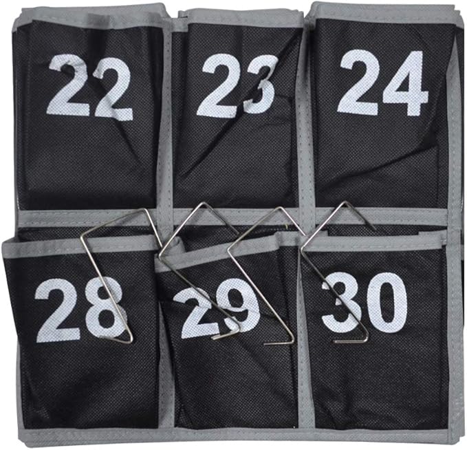 Godery 30 Hanging Pocket Storage Cellphone Pocket Chart, Numbered Organizer Classroom for Calculator & Cell Phone Holders (30 pocket)