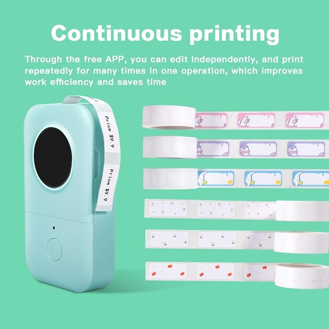 Phomemo D30 Label Tape, self-Adhesive Labels, 1/2" X 1 7/8" (14mm X 50mm) 130 Labels/Roll, Compatible with D30 Label Maker, Phomemo Sticker Label Paper,White,3 Roll