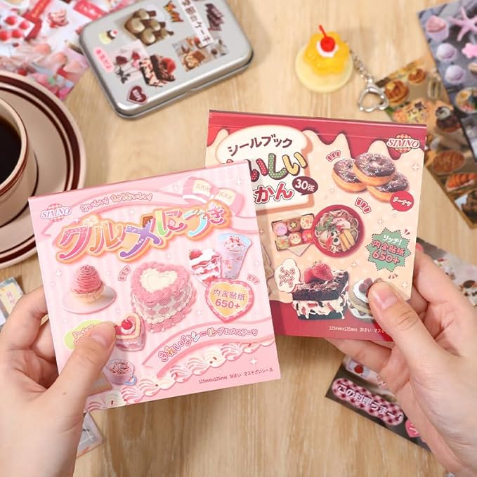 Alideco 30pcs Scrapbook Stickers Vintage Gourmet Desserts Sticker Book for Adults journaling Stickers for Scrapbooking (binfenshiguang)