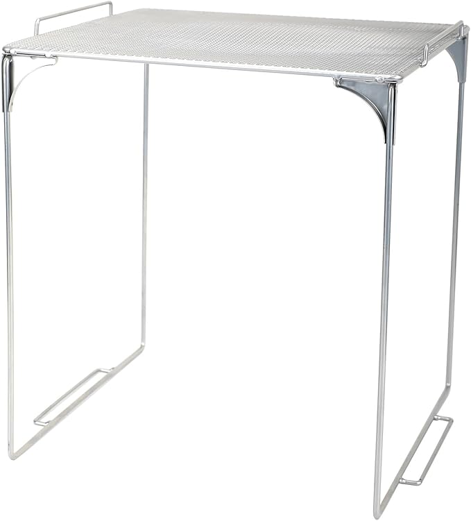 Locker Organizer Shelf Stackable Extra Locker Shelf for School Locker Organizer Storage Cabinet Accessories Suitable for School, Office, and Home use (1, Grey)
