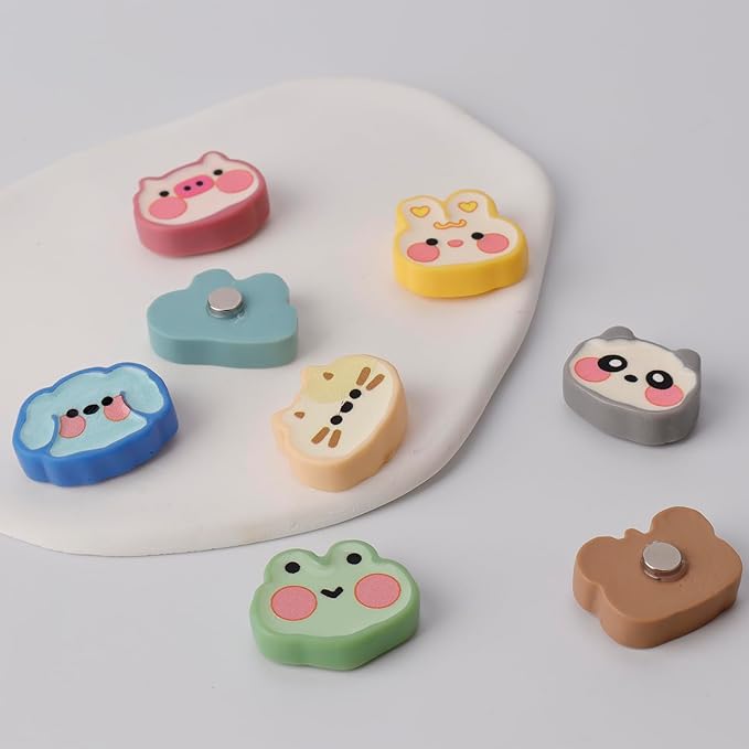 8 Pcs Cute Animal Refrigerator Magnets - Pet Decor for Photos, Notes, Menus | Fridge, Locker & Metal Board