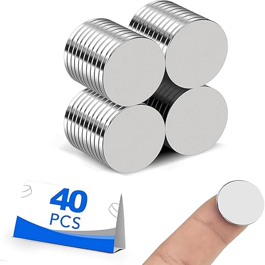 Small Magnets, 40 Pack Refrigerator Magnets 18x2mm Rare Earth Magnets Neodymium Magnets for Crafts, Whiteboard, Kitchen Cabinet