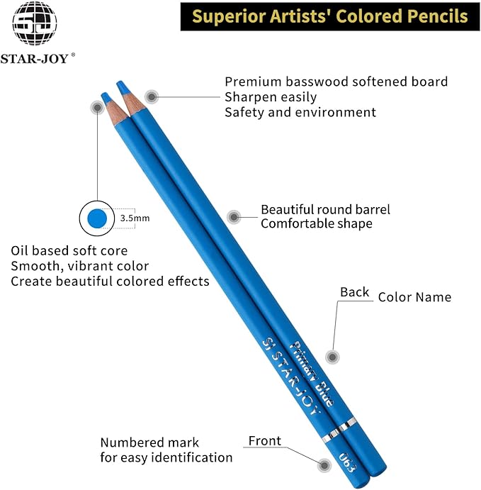 Premier Colored Pencils for Adults Coloring Book, Artist Color Pencil Set (72-Count), Handmade Canvas Pencil Wrap, Extra Accessories, Holiday Gift, Oil Based Colored Pencils