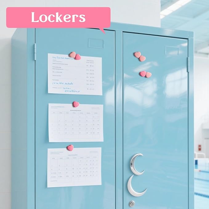 ZDZBLX 20PCS Pink Heart Fridge Magnets - Small Strong Magnets, Heavy Duty Refrigerator Magnets for Whiteboard School Crafts Lockers, Decorative Cute Mini Magnet for Kitchen Office Classroom (2 Colors)