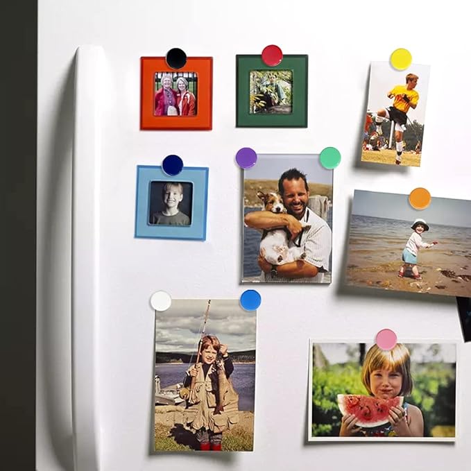 DARUITE Fridge Magnets, 50pcs Strong Refrigerator Magnets for Whiteboard, Small Heavy Duty Mini Cute Magnets for Fridge, Locker, White Board, Kitchen, Office (Colorful)