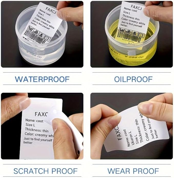 B21 label of 3 Rolls White 40x30mm for NIIMBOT B1 B21 B3S Label Maker, Waterproof,Self-Adhesive Label Paper Office and Home Labeling Tape Replacement.