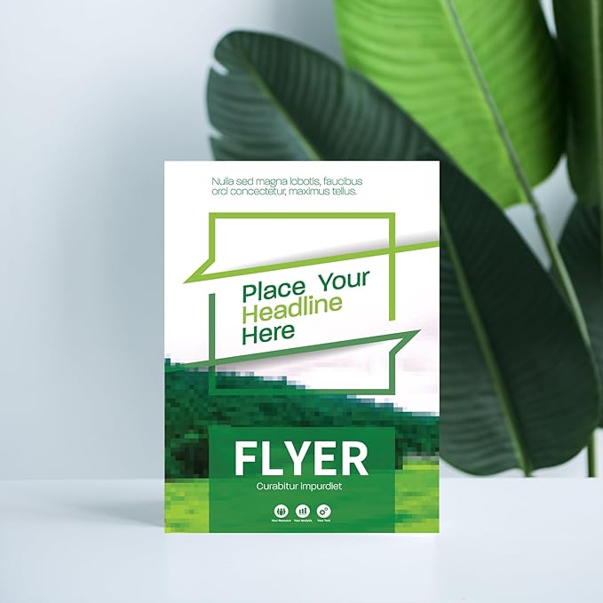 Customized Flyer Paper for Business Personalized A4 Flyer with Your Photo Logo Text Glossy Paper Printing Flyers for Advertising, Customized printing on one or both sides (500, 1000, 2000 Sheets)