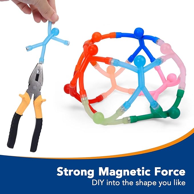 TRYMAG 10 Pcs Fridge Magnets Men, Funny Magnetic Humanoid Toys for Kids, Cute Fridge Magnet People for Office, Colorful Humanoid Magnetic Toys for Locker Decor, Adults, Whiteboard