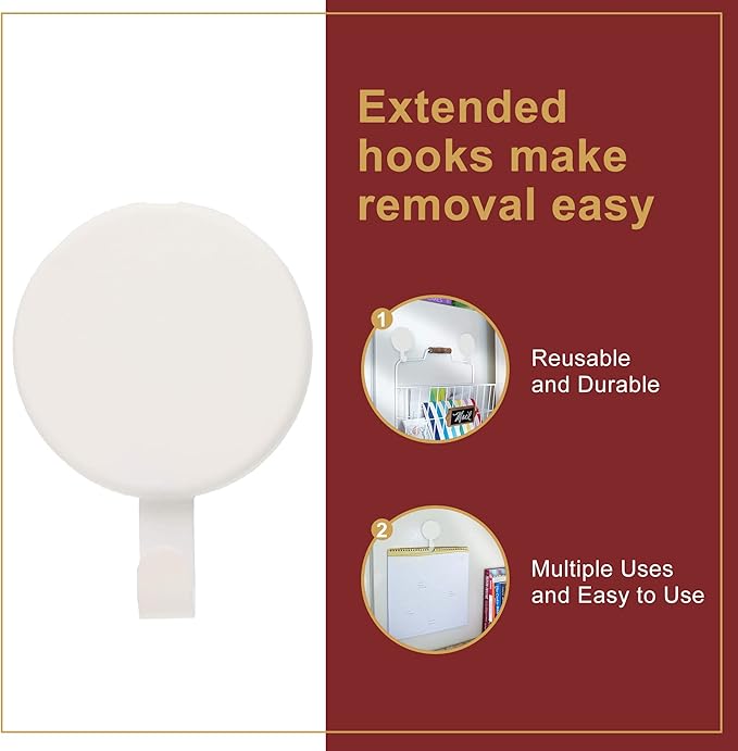 Haute Decor Attract Magnetic Hanger, 1 Pack - Strong Magnet Hook for Metal Doors and Surfaces