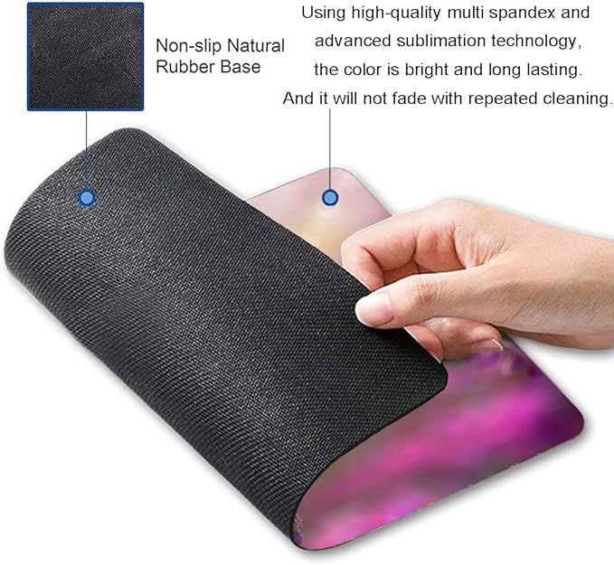 Customized Square Gaming Office Computer Mouse Pad, Colored Butterfly Anti Slip Rubber Desktop Mouse Pad