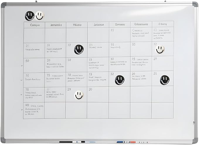 12Pcs Fridge Magnets - Smiley Face Cute Refrigerator Magnets - Colorful Decorative Small Magnets for Whiteboard Locker Cabinet - Classroom Kitchen Office Decor (3mm/Black&White)