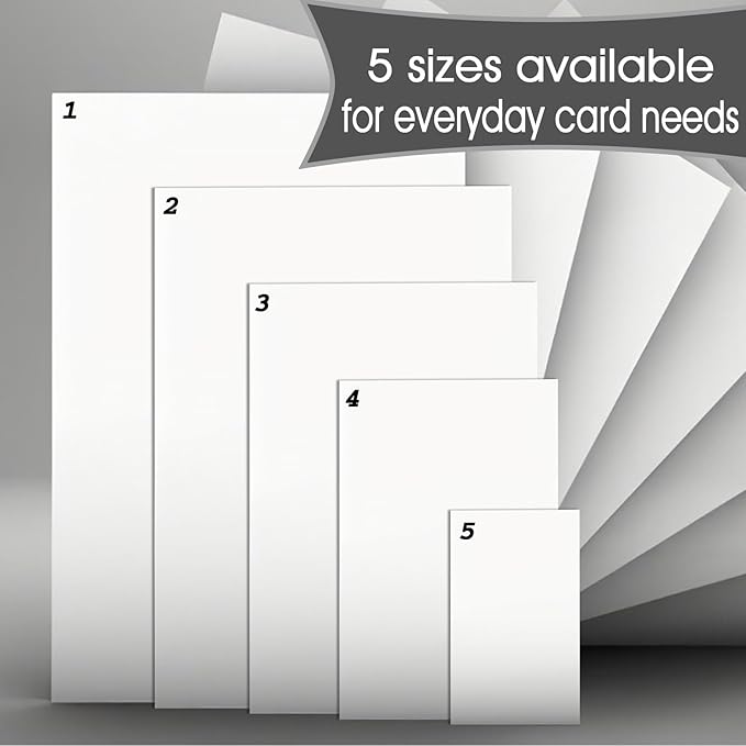 5 x 7 Blank White Card Stock, 50 Pcs - Thick Paper - 80lb Flat Card Stock Printer Paper for Crafting Your DIY Invitations, Note, Greeting, Table Cards - Writing, Stamping, Drawing, Painting
