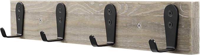 Flyisland Wall Hooks 8 Pcs, Coat Hooks Garage Hook Wall Mounted Hat Hangger Hooks Robe Hook Single Coat Hanger Heavy Duty (8 Pack, Black)