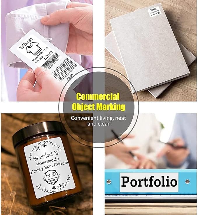 B1 B21 B3S Label Maker Tape, 3 Rolls Adapted Label Print Paper Mini Labels Sticker 1.57"x 1.18" (40x30mm) Standard Laminated Office Container Labeling Tape Replacement for B1 Label Maker (White)