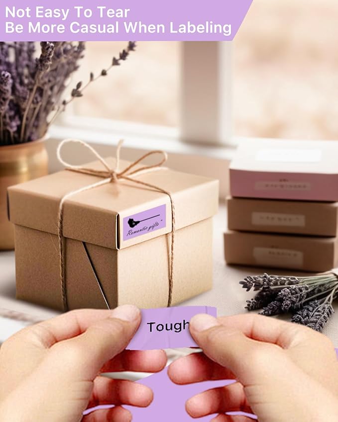 iEager 2x1 Inch Thermal Labels, Purple Rectangle Thermal Printer Stickers, Durable Shipping Label Printer Sticker for Barcode, Name, Address, 1000 Labels/Roll