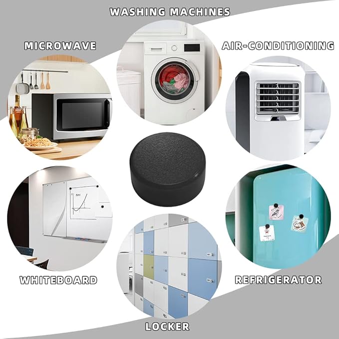DARUITE Fridge Magnets Refrigerator Magnets, 50pcs Strong Magnets for Whiteboard Magnets, Small Magnets Heavy Duty Magnets Mini Cute Magnets for Fridge, Locker, White Board, Kitchen,Office (Black)