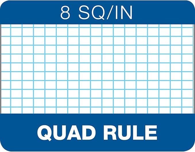 TOPS Quadrille Pad, Gum-Top, 8-1/2 x 11 Inches, Quad Rule , White Paper, 50 Sheets per Pad (33081)