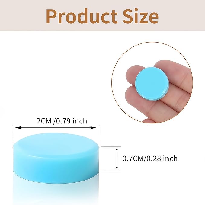 Fridge Magnets, 10Pcs Strong Small Magnets, Decorative Heavy Duty Refrigerator Magnets, Round Mini Cute Magnet for Whiteboard, Fridge, Locker, Classroom, Kitchen, Office, Pastel Blue
