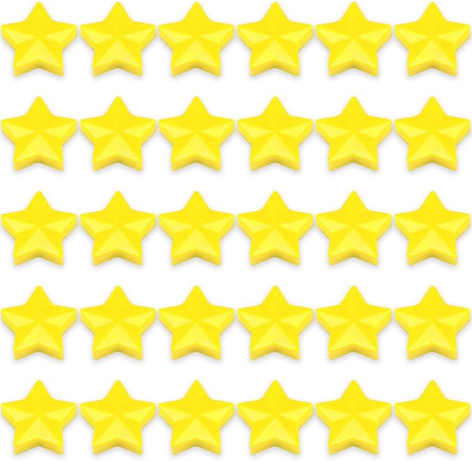 ZDZBLX 30 Pack Yellow Fridge Magnets, Strong Refrigerator Magnets, Small Heavy Duty Magnets for Whiteboard, Cute Decorative Star Mini Magnet for Fridge, Office, Kitchen, Classroom, Home, Locker, Craft