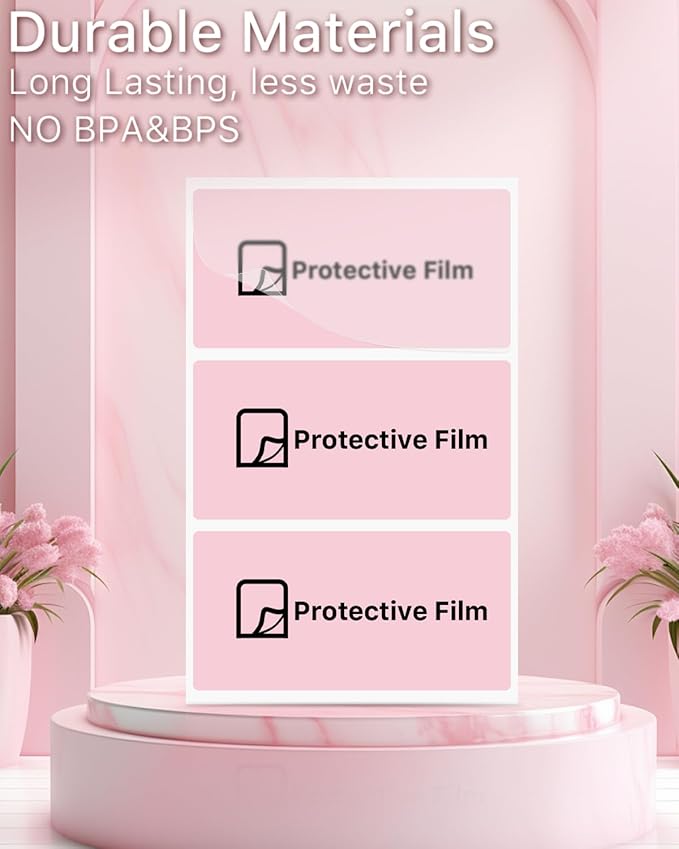 iEager 2x1 Inch Thermal Labels, Pink Rectangle Thermal Printer Stickers, Durable Shipping Label Printer Sticker for Barcode, Name, Address, 1000 Labels/Roll
