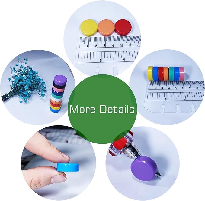 20 Pack Cute Magnets for Fridge, Round White Board Magnets, Whiteboard Magnet Fridge for Locker, Kitchen, Office and Classroom(Red and Green)