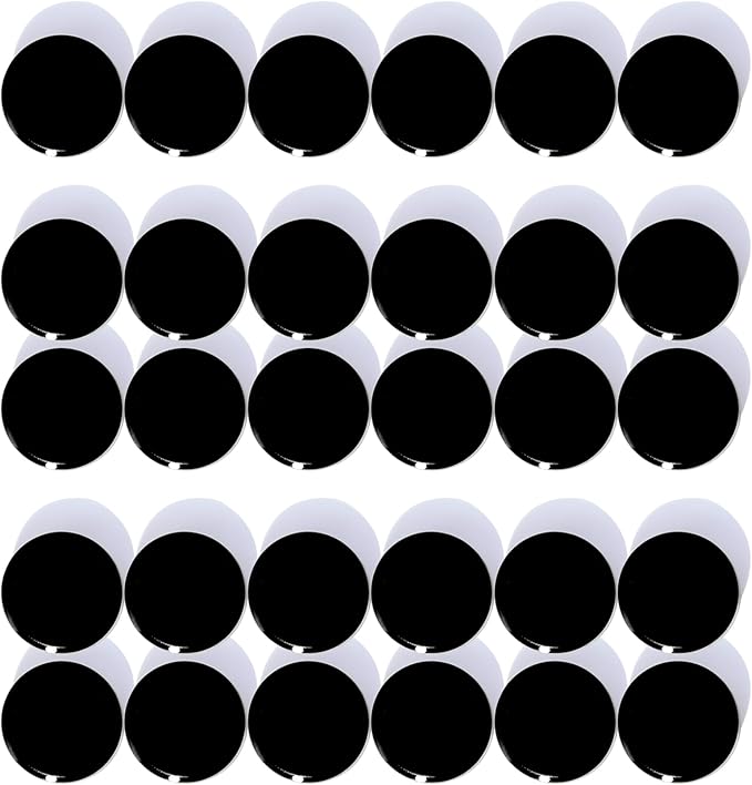 Refrigerator Magnets - 30 Pack Strong Mini Round Magnets for Fridge, Locker, Office, Classroom, Kitchen, Black