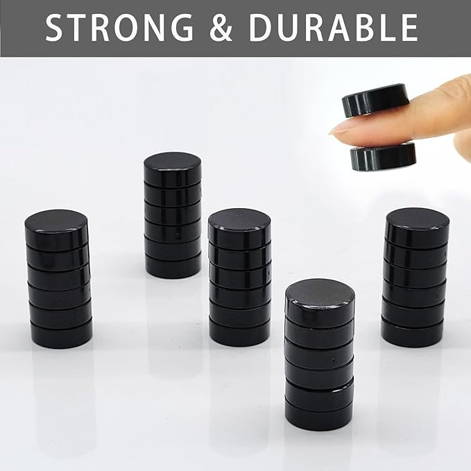 ZDZBLX Strong Fridge Magnets, 40 Pack Small Round Refrigerator Magnets Black, Heavy Duty Mini Magnets for Whiteboard, Kitchen, Office, Crafts, Locker, Classroom,Cute Decorative Magnet for Home School