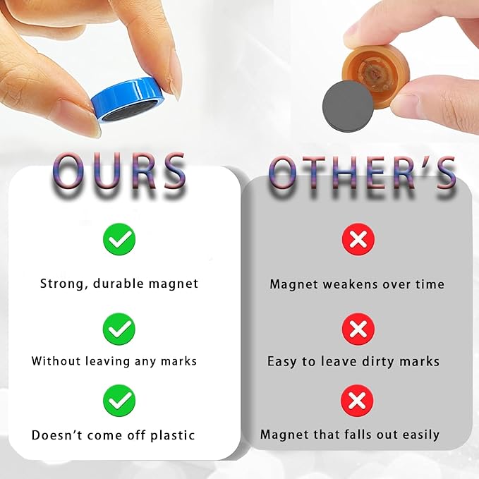 ZDZBLX Fridge Magnets, 20 Pcs Strong Refrigerator Magnets, Small Round Magnets for Whiteboard, Heavy Duty Mini Magnet, Cute Blue Magnet for Fridge, Locker, Kitchen, Office, Magnetic Board, Cabinets