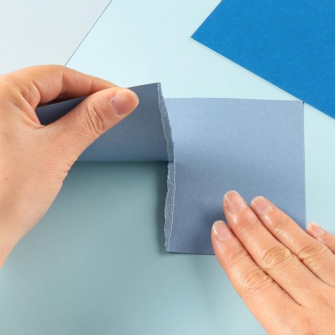 50 Sheets Small Colored Cardstock Paper 5 Colors, 250 GSM Heavy Card Stock for DIY Art Projects, Cards (Blue, 3x5)