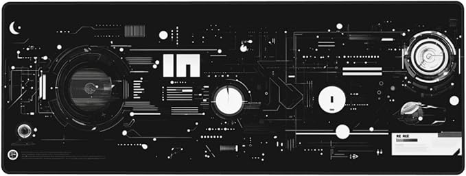 Mechanical Mouse Pad 31.5 X 11.8 Inch Big Desk Rubber Base Stitched Edges Keyboard Pad XXL Mouse Mat for Home Game and Office