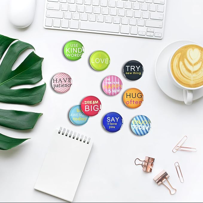 Cute Fridge Magnets, Round Crystal Glass Refrigerator Magnetic for Kitchen & Office Whiteboard Locker Accessories (16Pcs Hug)