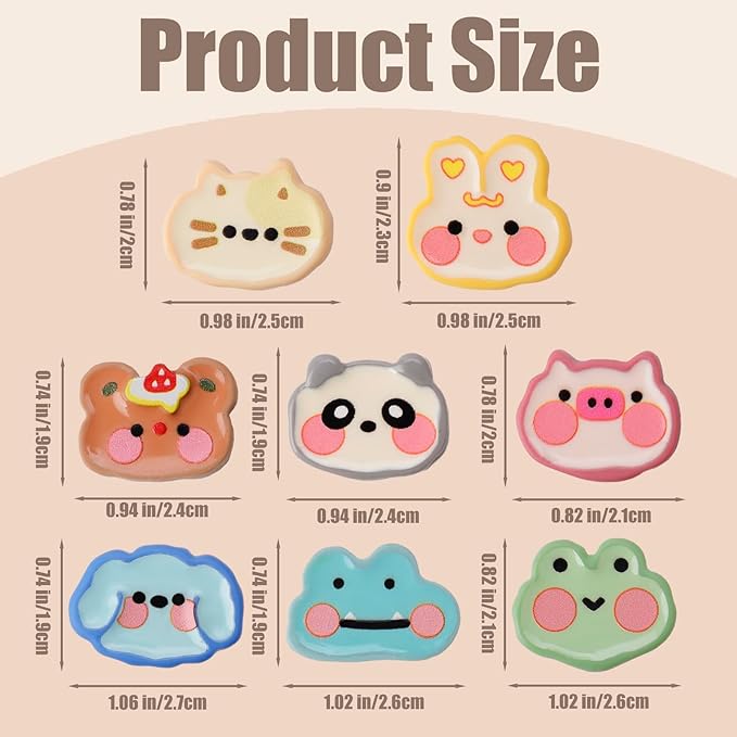 8 Pcs Cute Animal Refrigerator Magnets - Pet Decor for Photos, Notes, Menus | Fridge, Locker & Metal Board