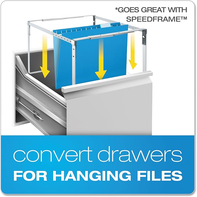Pendaflex Extra Capacity Reinforced Hanging Folders, 2", Legal Size, Yellow, 1/5 Cut, 25/BX (4153x2 YEL)