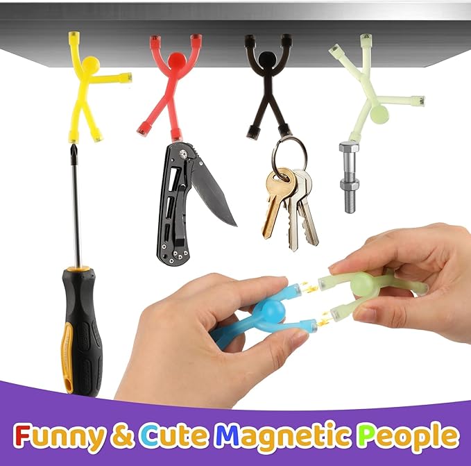 TRYMAG Men Fridge Magnets, 30 Pcs Cute Magnets Fridge for Adults, Funny Humanoid Magnetic Toys for Fridge, Mini Humanoid Colorful Magnetic People for Locker, Kids, School Decoration