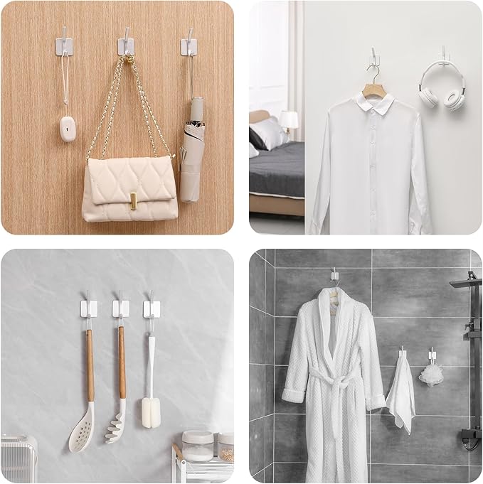 Paoli Heavy Duty Adhesive Wall Hooks (4, Emerald)