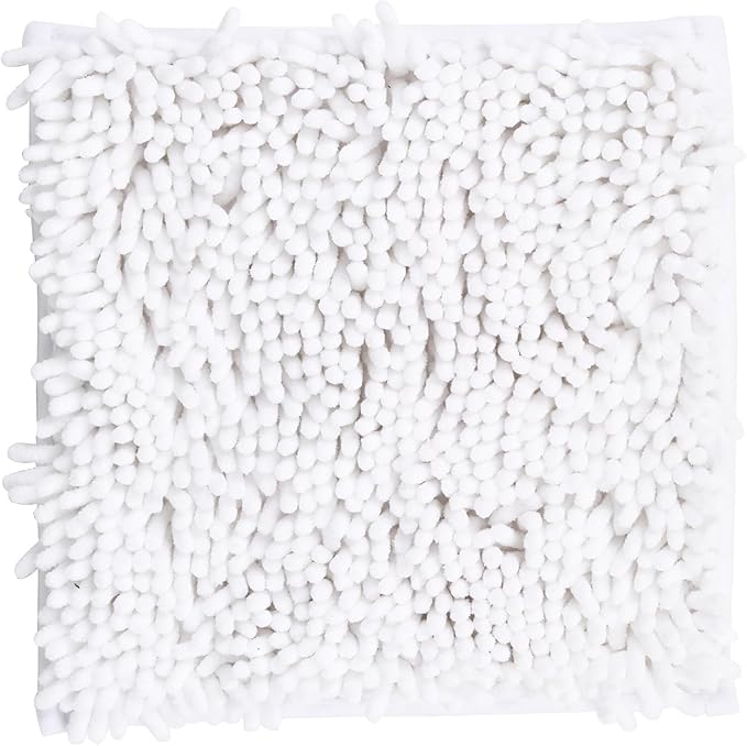 Locker Rug School Rugs Carpet Chenille 100% Microfiber Locker Carpet with Non Skid Backing Locker Decorations (White, 10 * 10)