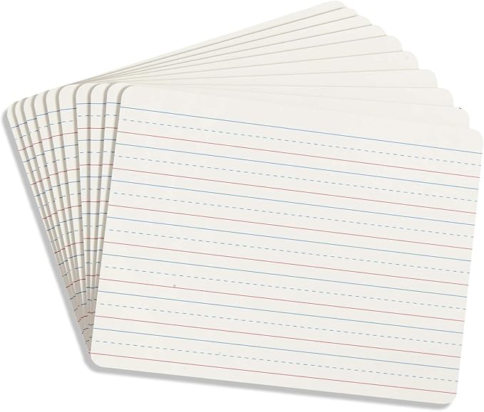 Blue Summit Supplies Double Sided Dry Erase Lapboards, with Markers and Erasers, Personal Whiteboard Slate Classroom Set for Teachers, Students, 9 x 12 Inch, 30 Pack
