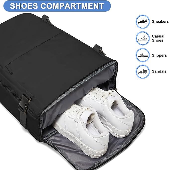 Travel Backpack For Women Airline Approved Carry On Backpack Flight Approved Waterproof Sports Luggage Backpack Casual Daypack Small Hiking Backpack Black Backpack