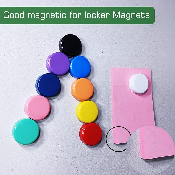 20 Pack Cute Magnets for Fridge, Round White Board Magnets, Whiteboard Magnet Fridge for Locker, Kitchen, Office and Classroom(Red and Green)