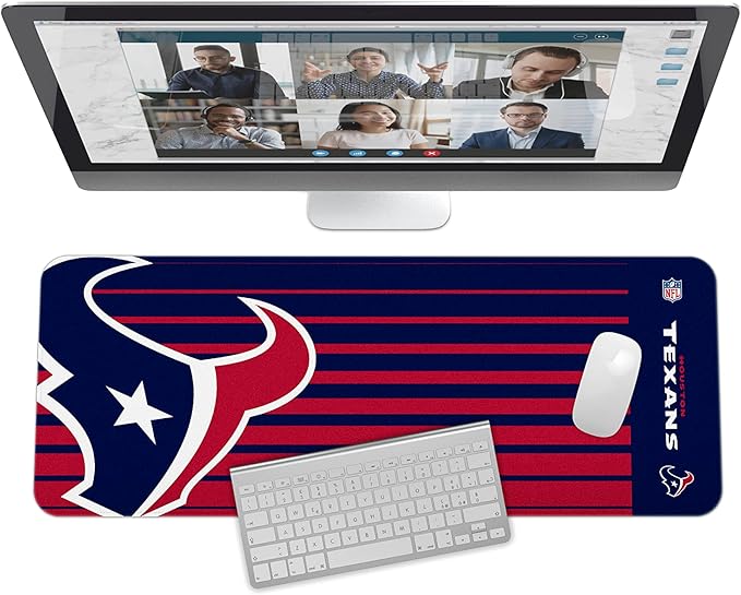 SOAR NFL Unisex Multifunctional Desk Mat for Desktop, (31.5"x12") - Ultra Soft Fabric with Non-Slip Rubber Backer - Water Resistant & Durable Nylon Stitching - Officially Licensed NFL, Desk Pad