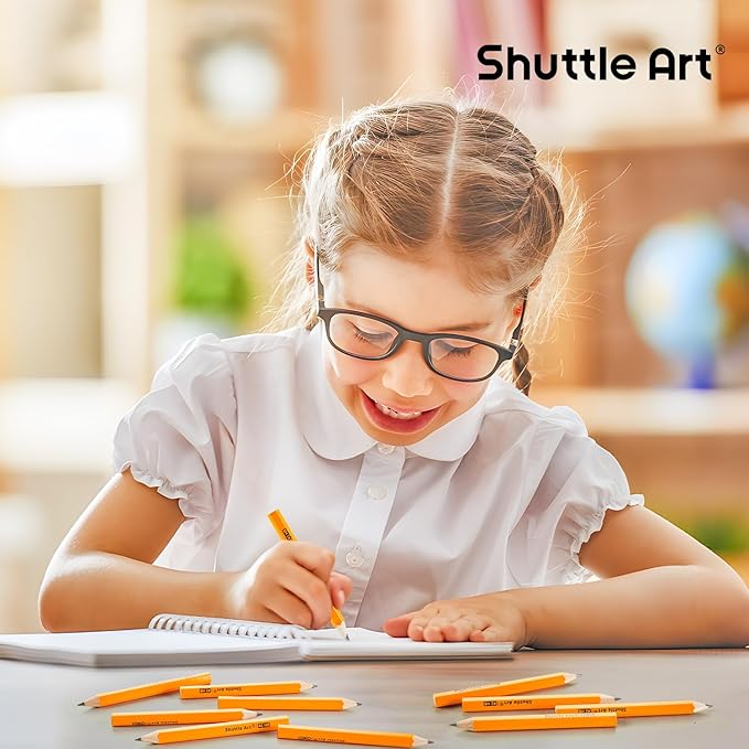Shuttle Art 360 Pack #2 HB Golf Pencils, Wood-cased 3.5” Mini Pencils Bulk, Pre-sharpened Small Pencil for Kids Teachers Writing Marking Sketching, Classroom Essentials, Back to School Supplies