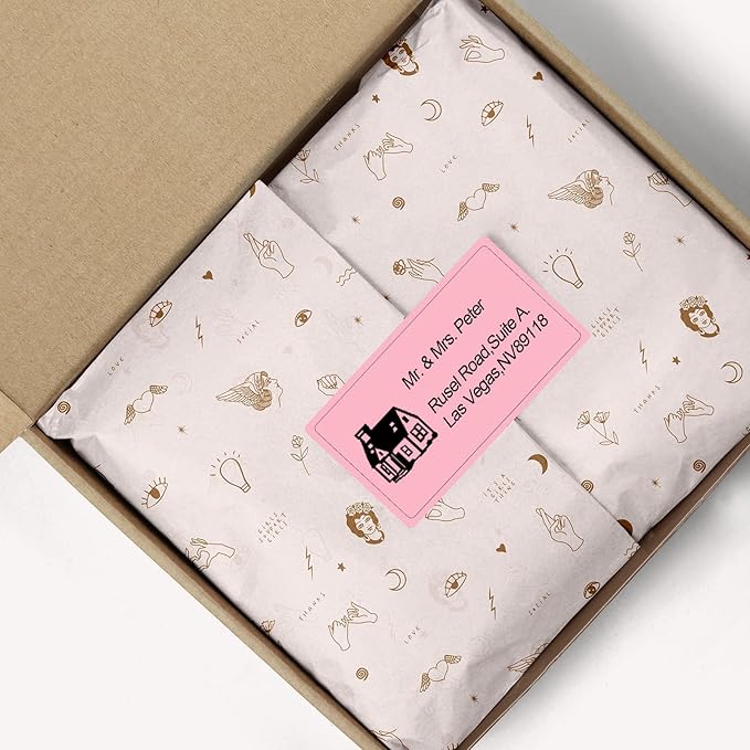 2.25" x 1.25" Pink Direct Thermal Labels, Replacement for Self-Adhesive Address Shipping Barcode Thermal Stickers, Compatible with Rollo & Zebra Thermal Label Printer(1 Roll, 1000 Labels)
