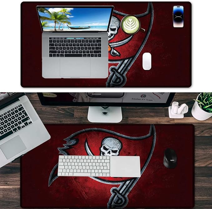Large Mouse Pad Desk Mat for Home Office, Gaming Mousepad Extended Desk pad - Computer Keyboard Mouse Mat with Non-Slip Base and Stitched Edge Office Desk Organizers and Accessories