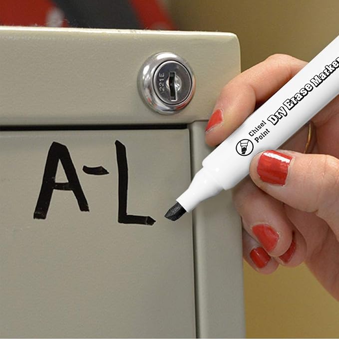 AIHAO Dry Erase Markers, Assorted Colors, Chisel Tip, Pack of 12, Whiteboard Marker for School, Office, Home